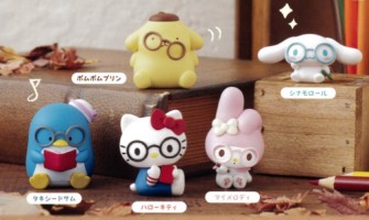 Bandai Sanrio Characters Glasses Girl Figure - Plastmasas figūriņa