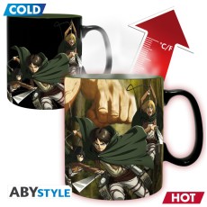ABYstyle Attack on Titan Heat Change Ceramic Mug 460ml - TitanS3 - Krūze