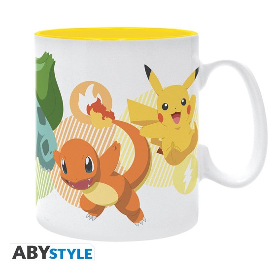 ABYstyle Pokemon King Size Ceramic Mug 460ml - Pikachu and starters - Krūze