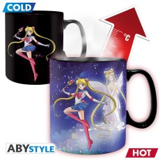 ABYstyle Sailor Moon Heat Change Ceramic Mug 460ml - Sailor & Chibi - Krūze