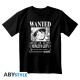 ABYstyle One Piece Wanted Luffy BW T-shirt - XS size / Black - Unisex cotton T-shirt