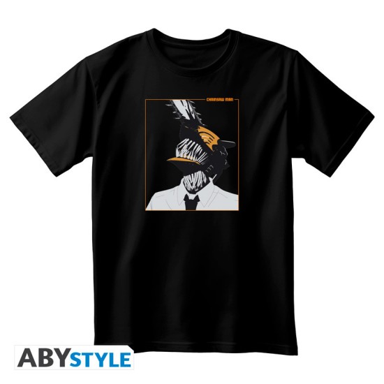 ABYstyle Chainsaw Man T-shirt - XS размер / Чёрная - Унисекс хлопковая майка / футболка