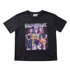 Sahinler KPop Demon Hunters Huntrix Black Child T-shirt - 10 лет - Детская хлопковая майка / футболка