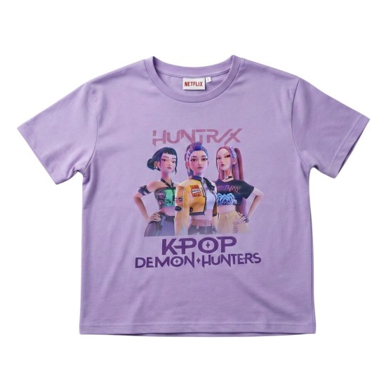 Sahinler KPop Demon Hunters Huntrix Purple Child T-shirt - 10 years - Child's cotton T-shirt