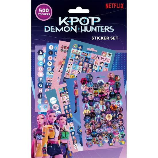 Pyramid KPop Demon Hunters Sticker Set (500.pcs) - Teaser Art - Uzlīmju komplekts