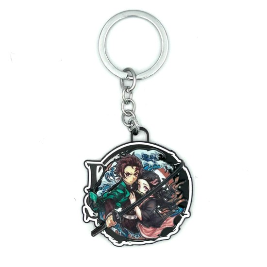 Demon Slayer Metal Keychain - Tanjiro Kamado & Nezuko Kamado - Металлический брелок для ключей