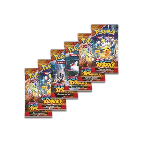 Pokemon Super Card Game TCG Trading Cards - Scarlet & Violet: Surging Sparks Assorted Booster Pack EN - Kāršu spēle