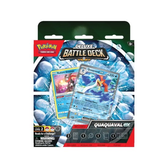Pokemon Super Card Game TCG Trading Cards - Deluxe Battle Deck - Quaquaval ex EN - Kāršu spēle