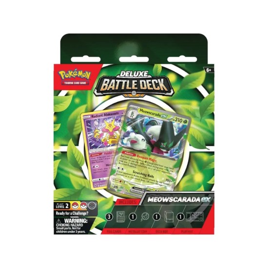 Pokemon Super Card Game TCG Trading Cards - Deluxe Battle Deck - Meowscarada ex EN - Kāršu spēle