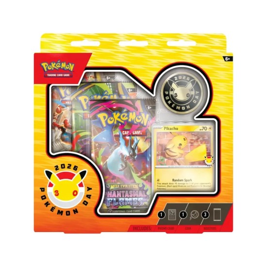 Pokemon Super Card Game TCG Trading Cards - Day Collection 2026 - Pikachu EN - Kāršu spēle