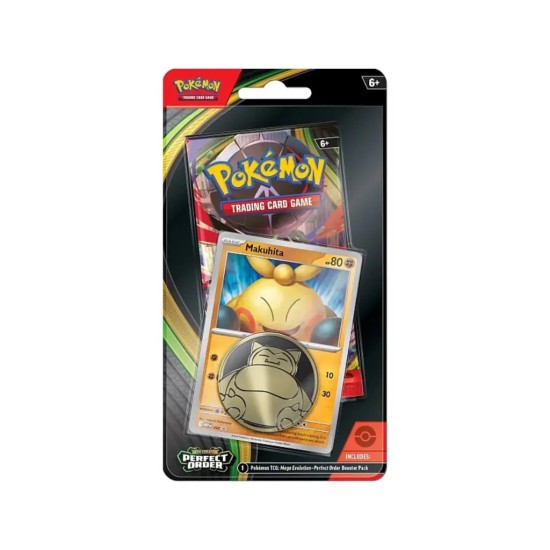 Pokemon Super Card Game TCG Trading Cards - ME03 - Perfect Order - Checklane Blister - Makuhita EN - Kāršu spēle