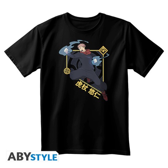 ABYstyle Jujutsu Kaisen Itadori Yuji T-shirt - XS size / Black - Men's cotton T-shirt