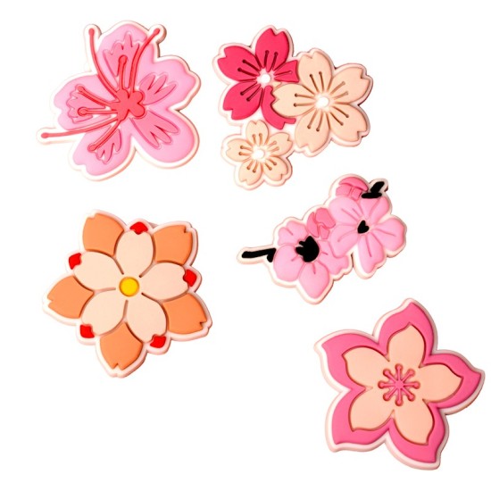 3D Sticker Set (5.шт) - Pink Blossom - комплект наклеек
