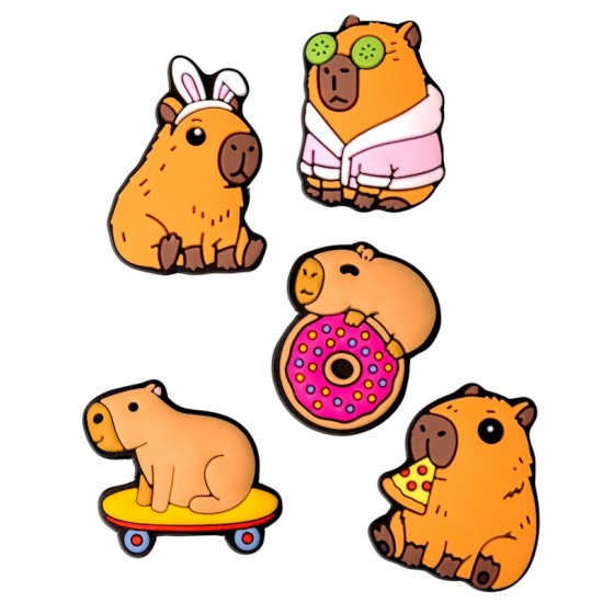 3D Sticker Set (5.pcs) - Capybara