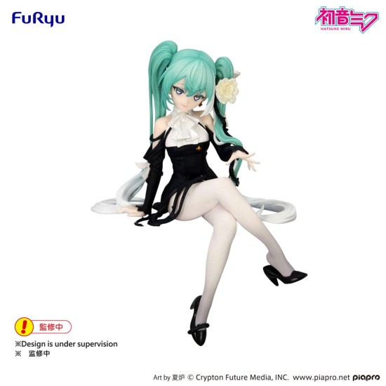 Furyu Hatsune Miku Noodle Stopper Figure 14cm - Flower Fairy White Rose - Plastmasas figūriņa