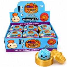 Mystery Bun Squishy Dumpling T05h-183 - Блестящая игрушка-антистресс сквиши Пельмешек в капсуле / радужный сюрприз