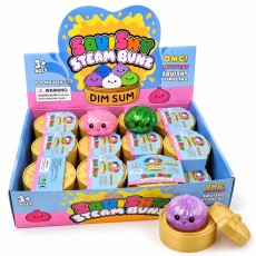 Mystery Bun Squishy Dumpling T05h-184 - Mini Dim Sum Блестящая игрушка-антистресс сквиши Пельмешек в капсуле / радужный сюрприз