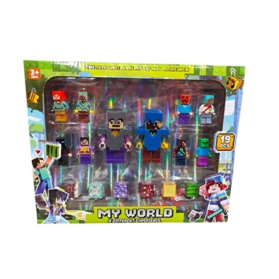 Minecraft Magnetic Figure Set - My World - 19 pcs. - Magnētisko figūru komplekts / konstruktors