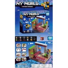 Minecraft Magnetic Blocks - My World - 100 pcs. - Magnētiskie bloki / konstruktors