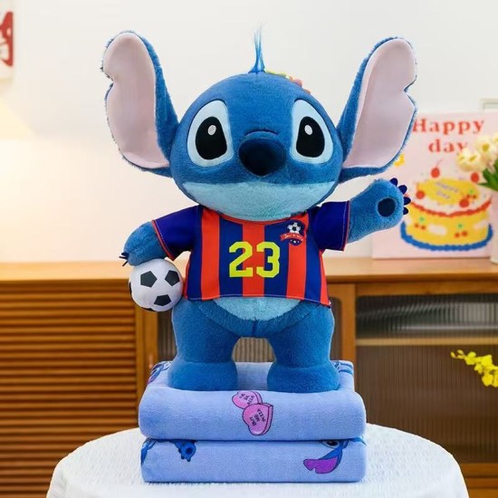Stitch Plush Toy 40cm with Blanket 100 x 170cm - Stitch with Ball - Plīša rotaļlieta ar pledu