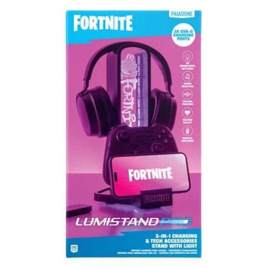 Paladone Fortnite Desk Headphone Stand with Light and Remote Control 30cm