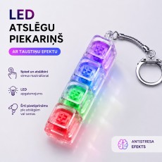 LED antistresa atslēgu piekariņš ar tastatūras pogām