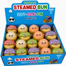 Mystery Steamed Mini Bun Squishy Dumpling with Bubbles T05-1652 - Glitter Anti-Stress Toy in Capsule / Rainbow Surprise
