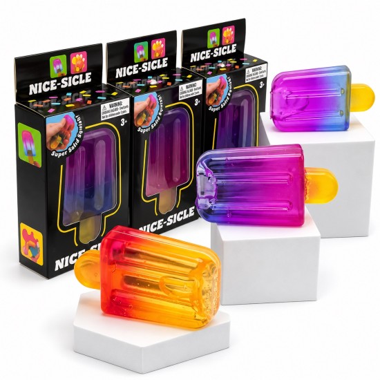 Nice-Sicle Popsicle Stress Relief Toy T05-2465 - Soft Squishy Fidget Toy
