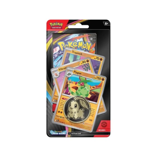 Pokemon Super Card Game TCG Trading Cards - Mega Evolution - ME04: Chaos Rising Premium Checklane Blister - Flygon EN - Карточная Игра