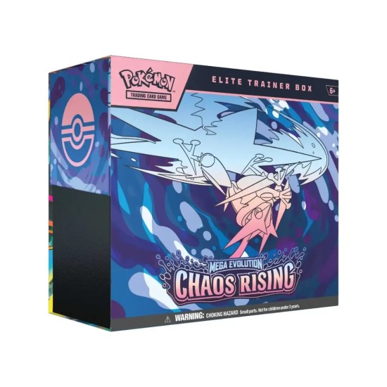 Pokemon Super Card Game TCG Trading Cards - Mega Evolution - ME04: Chaos Rising - Elite Trainer Box EN - Карточная Игра
