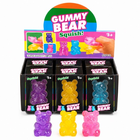 Gummy Bear Squish! - Antistresa rotaļlieta / mīksts marmora skvīša kubs
