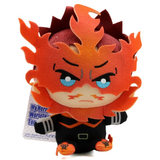 Banpresto My Hero Academia World Heroes Mission Tomonui Series 2 Plush Toy 12cm - Enji Todoroki - Plīša rotaļlieta