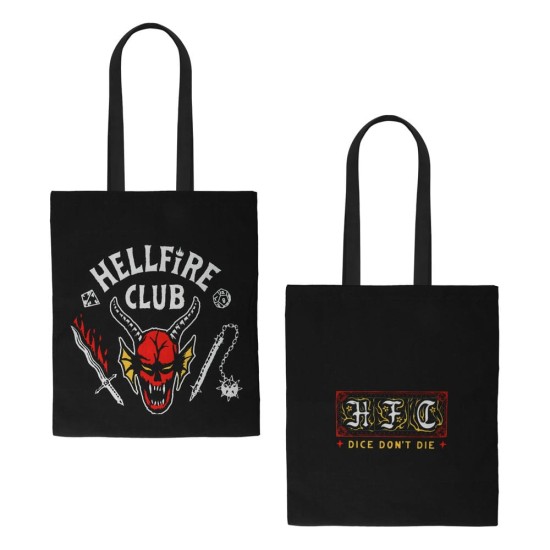 Cinereplicas  Stranger Things Tote Shopping Bag 38 x 42 cm - Hellfire Club - Сумка для покупок