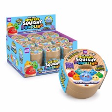 Crazy Fun [ORIGINAL] RMS Mystery Squishy Dumpling - Blue Holographic Edition! R05-3380 - Блестящая игрушка-антистресс сквиши Пельмешек в капсуле / радужный сюрприз