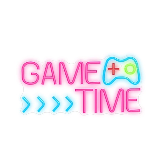 Forever Neolia Decorative Neon Plexi LED Light 20 x 40 x 2 cm (USB Plug) - Game Time - Декоративная неоновая LED лампа