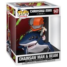 Funko POP! Chainsaw Man Deluxe Figure 15cm - Chainsaw Man & Beam (147) - Vinyl figure
