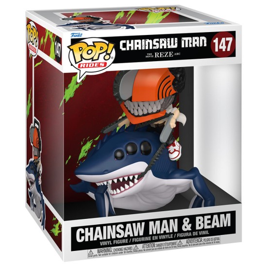 Funko POP! Chainsaw Man Deluxe Figure 15cm - Chainsaw Man & Beam (147) - Vinyl figure