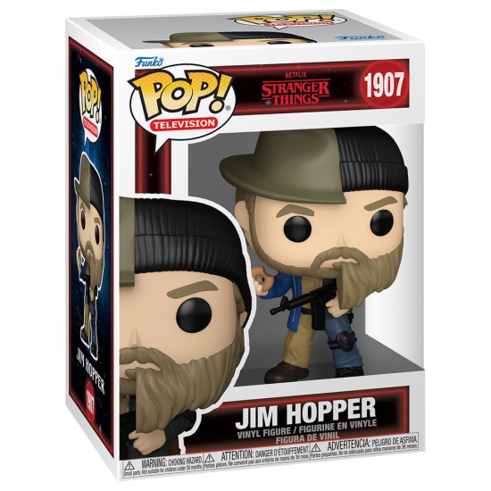 Funko POP! Stranger Things Figure 9cm - Jim Hopper (1907) - Vinila figūriņa