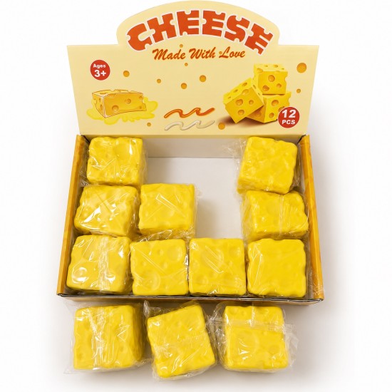 Cheese Stress Relief Squishy - Antistresa rotaļlieta / mīksts marmora skvīša kubs