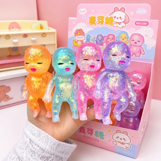 Kawaii Glitter Baby Squishy 7,5cm – Assorted Colors