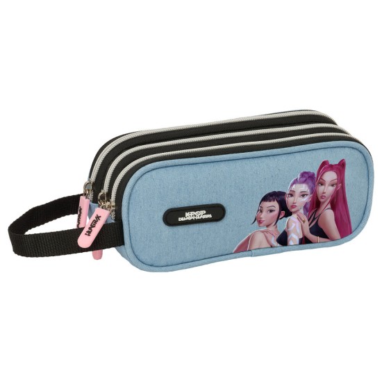 Safta KPop Demon Hunters triple Pencil Case 21 x 7 x 9cm - Huntrix