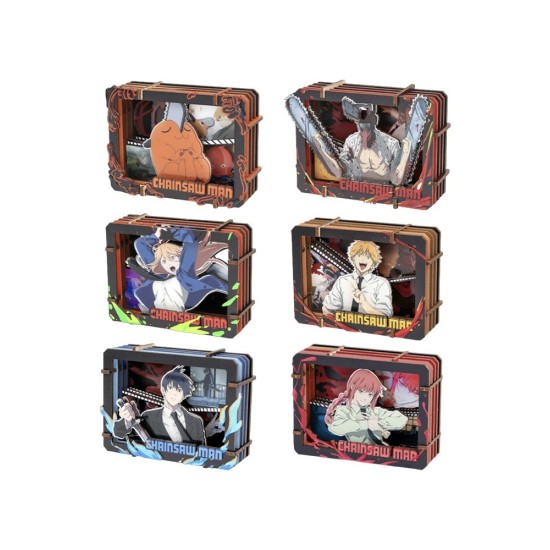 Puremind Chainsaw Man Wooden Gallery S - Individual Blind Box Snapshot  - Koka rāmis ar attēlu