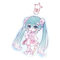 Popbuddies Hatsune Miku Acrylic Keychain - Kawaii Summer Time - Akrila atslēgu piekariņš