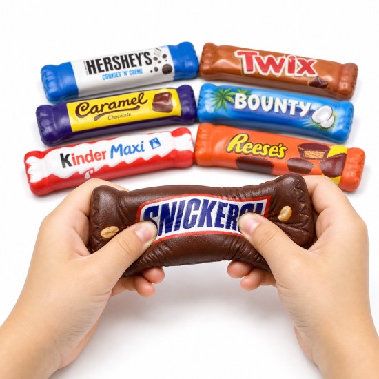 Chocolate Bar Squishy Toy – Soft Stress Relief Fidget Toy - Antistresa skvīša rotaļlieta