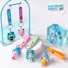 3D Silicone Keychain - Hatsune Miku Assorted - Силиконовый брелок для ключей