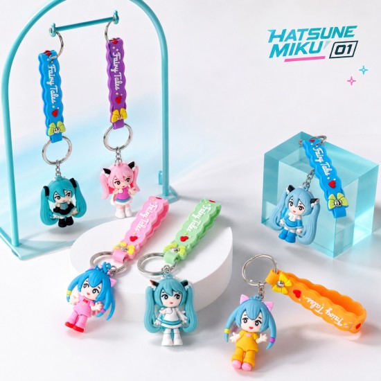 3D Silicone Keychain - Hatsune Miku Assorted - Силиконовый брелок для ключей