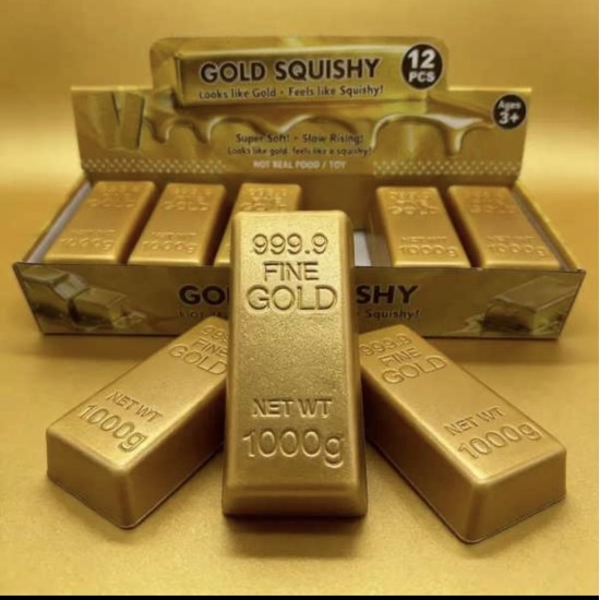 Gold Bar Squishy – Slow-Rising Stress Relief Toy - Игрушка-антистресс сквиши