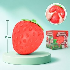 Giant Strawberry Stress Relief Squishy - Antistresa rotaļlieta / mīksts marmora skvīša kubs