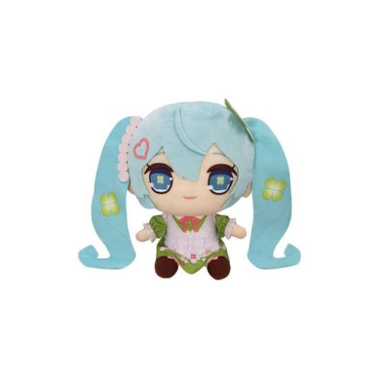 Furyu Hatsune Miku Kyurumaru Big Plush Figure Clover 26cm - Плюшевая игрушка