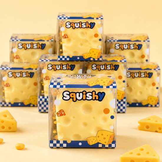 Cheese Stress Relief Squishy 5cm - Antistresa rotaļlieta